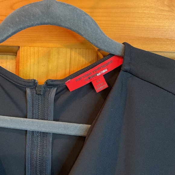 Narciso Rodriguez Black Knit Shirred Front Dress Size M - Picture 4 of 6